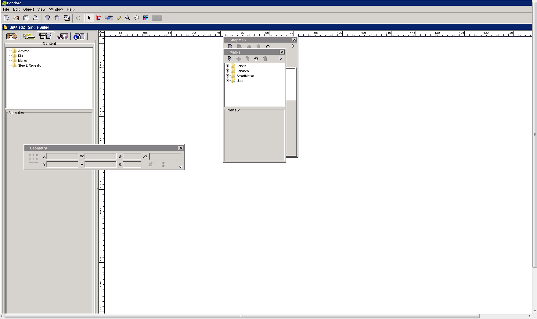 Pandora training > Objective 2—Learn the purpose of the job properties view and the layout view > Window.png