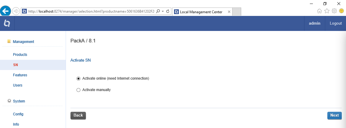 Prinergy Tools 2.1 > Local Service licensing > LocalService_SelectOnlineOffline.png
