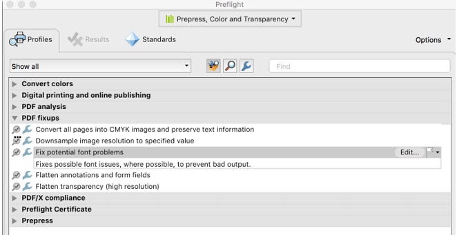 Pandora 11.0 > Changing the font of a label mark created in Adobe Illustrator CS or CC > Preflight1.jpg