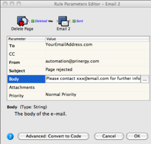 Prinergy Training > Edit the rule set - Reject a PDF page > RBA_Send_Email3.png